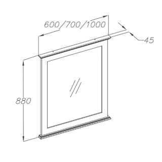 Зеркало Opadiris Палермо 00-00006729 Светлый орех